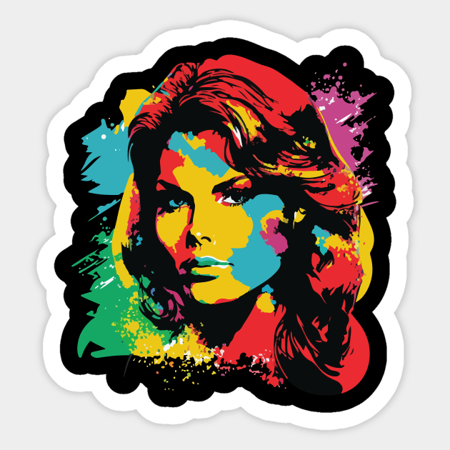 Raquel Welch Sticker by vectrus